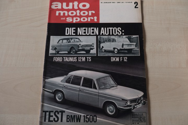 Deckblatt Auto Motor und Sport (02/1963)